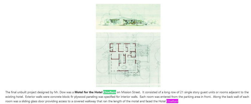 Hotel Chieftan - Alden B Dows Unbuilt Motel Addition